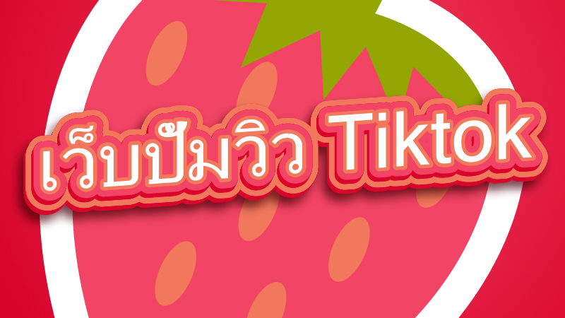 เว็บปั้มวิว Tiktok