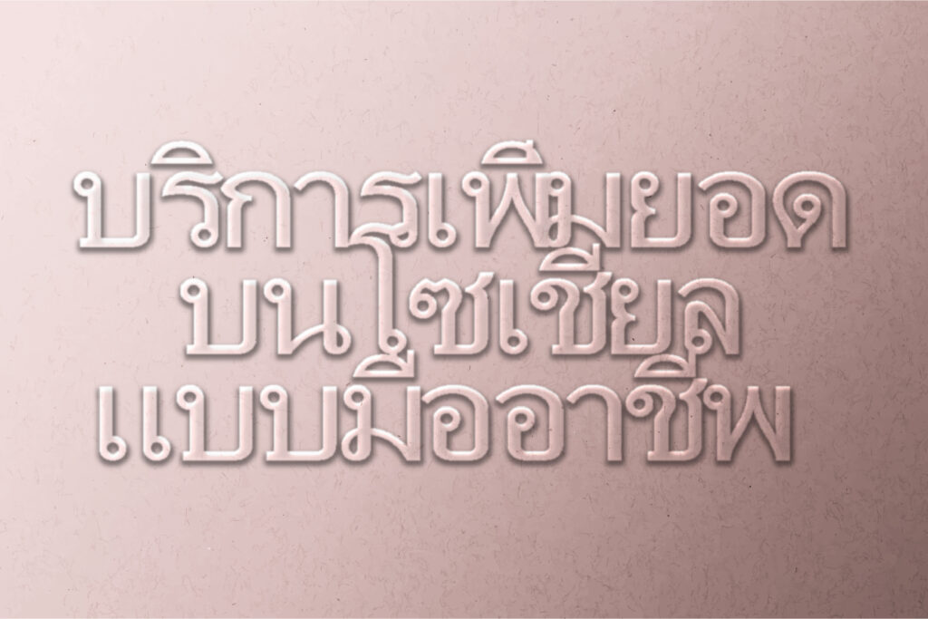 บริการเพิ่มยอดบนโซเชียลแบบมืออาชีพ